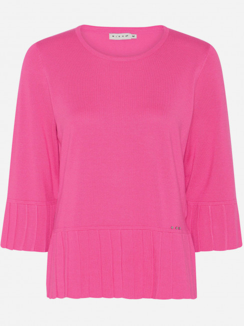 Finstickad tröja med Peplum Rosa från Micha