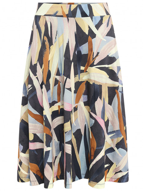 Trikåkjol Pretty grå multi från Mansted