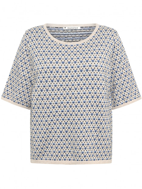 Finstickd tröja Pomme blå från Mansted