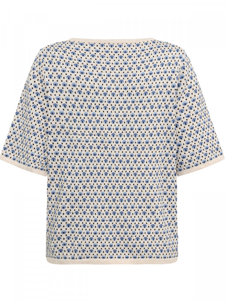 Finstickd tröja Pomme blå från Mansted