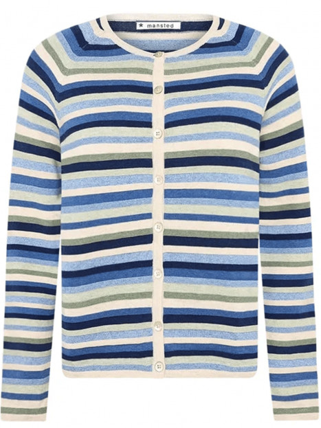 Finstickad kofta Anna blå från Mansted