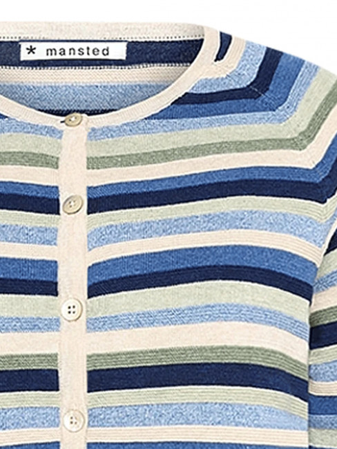 Finstickad kofta Anna blå från Mansted 2