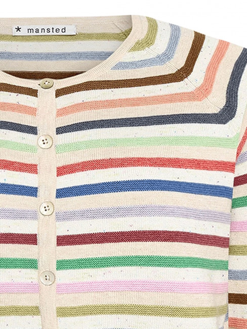 Finstickad kofta Anna Sand multi från Mansted 2