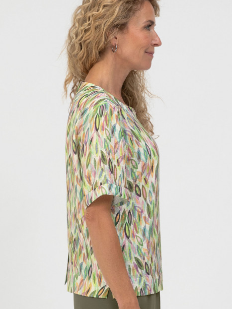 Creppad blus Darni multipastell från Bianca