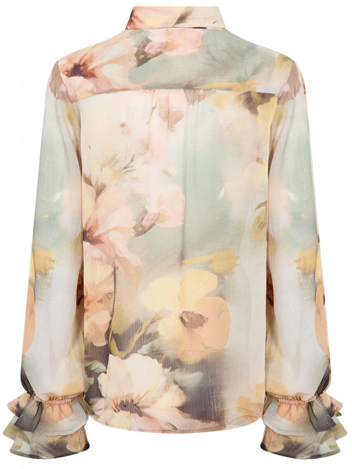 Chiffongblus Carmen pastell från...