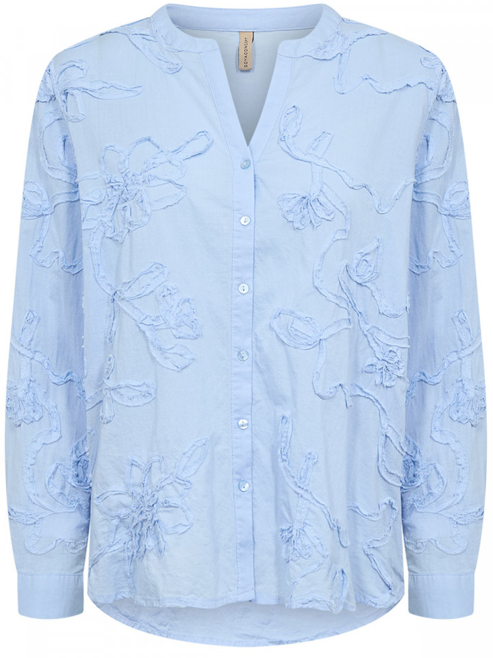 Bomullsblus Caliste himmelsblå från...