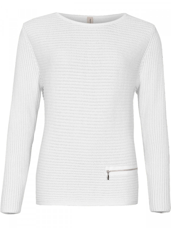 Tröja Zip vit från Skovhuus