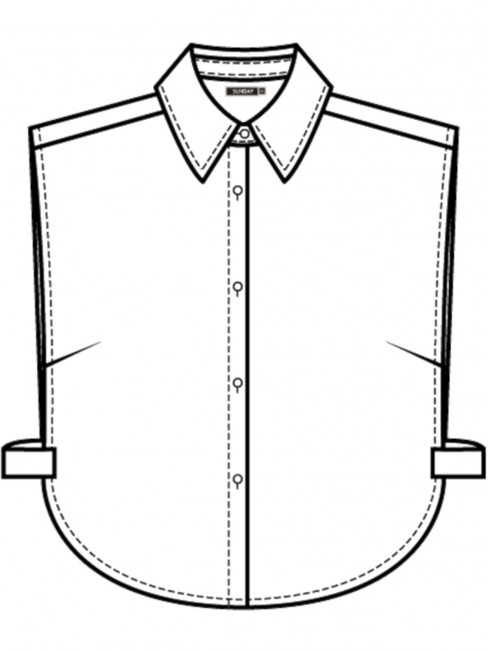 Lös skjortkrage vit från Sunday 2