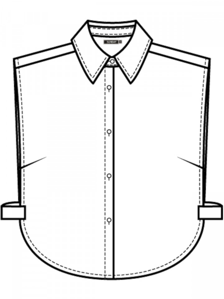 Lös skjortkrage vit från Sunday