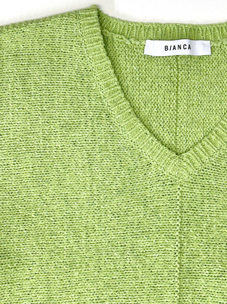 Stickad tröja Olinde grön från Bianca