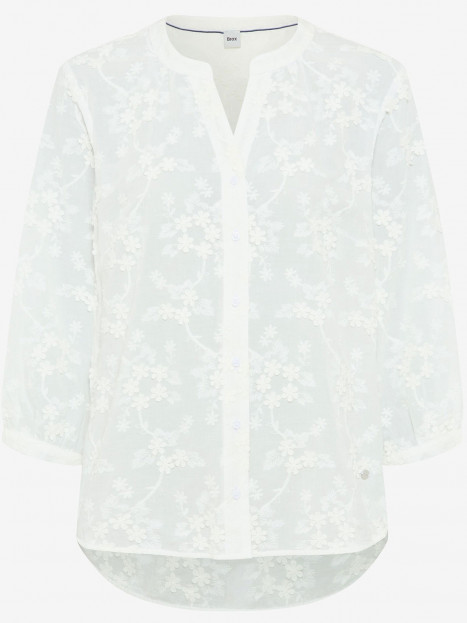 Bomullsblus Velia vit brodyr från Brax