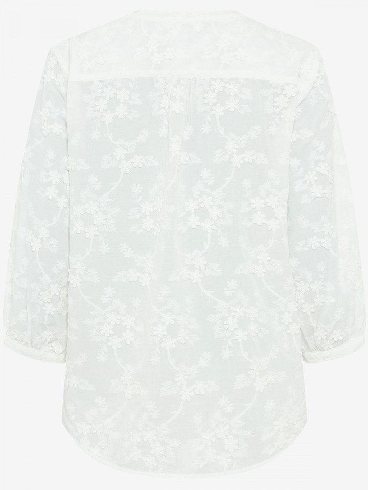 Bomullsblus Velia vit brodyr från Brax