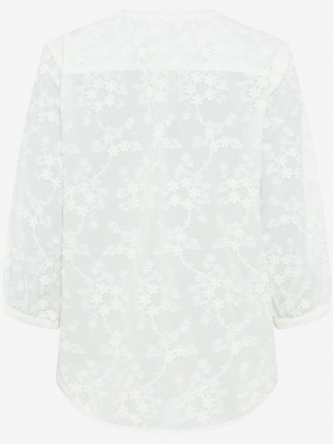 Bomullsblus Velia vit brodyr från Brax