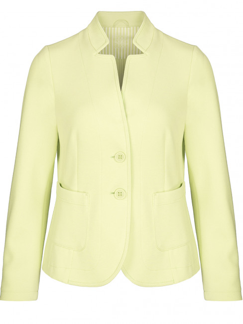 Trikåkavaj Jolien limegul från Bianca 2