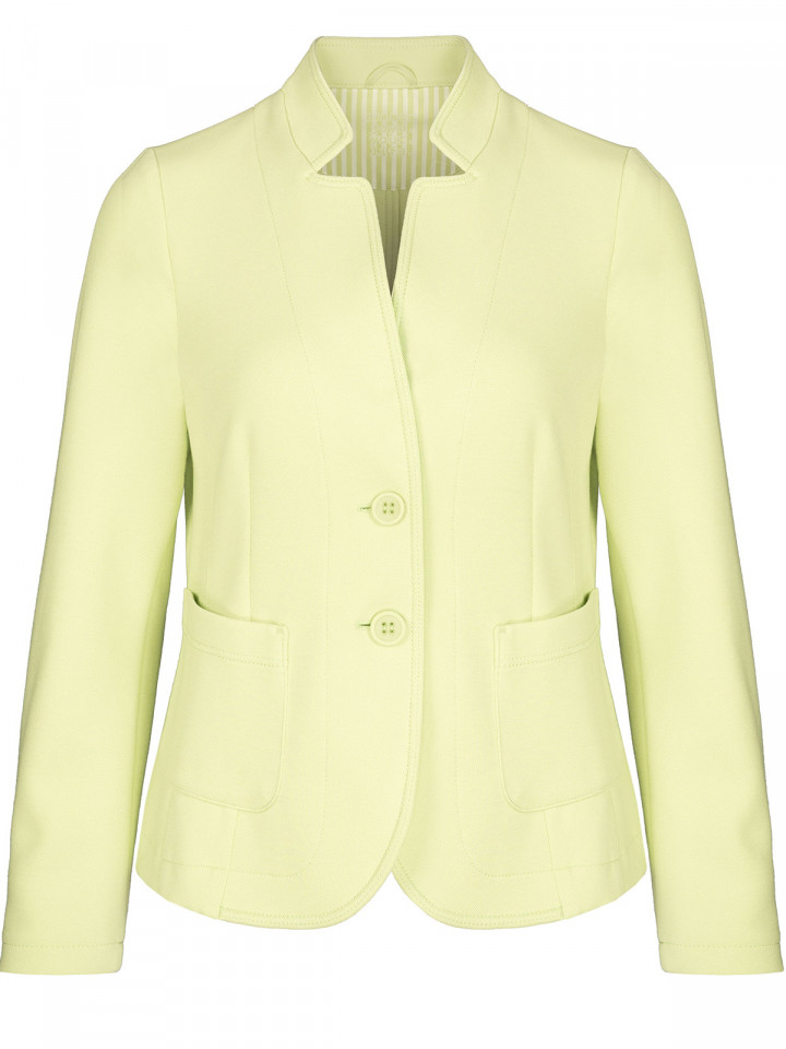 Trikåkavaj Jolien limegul från Bianca