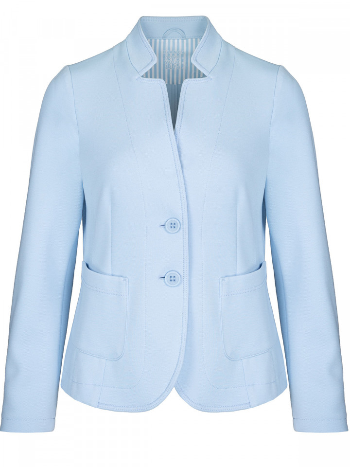 Trikåkavaj Jolien ljusblå från Bianca