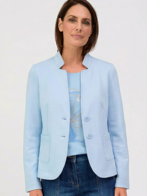 Trikåkavaj Jolien ljusblå från Bianca 2