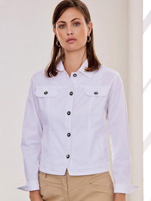 Bomullsjacka vit från Micha