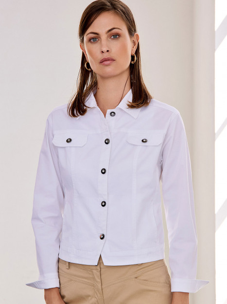 Bomullsjacka vit från Micha