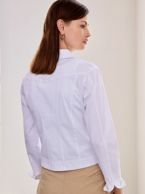 Bomullsjacka vit från Micha