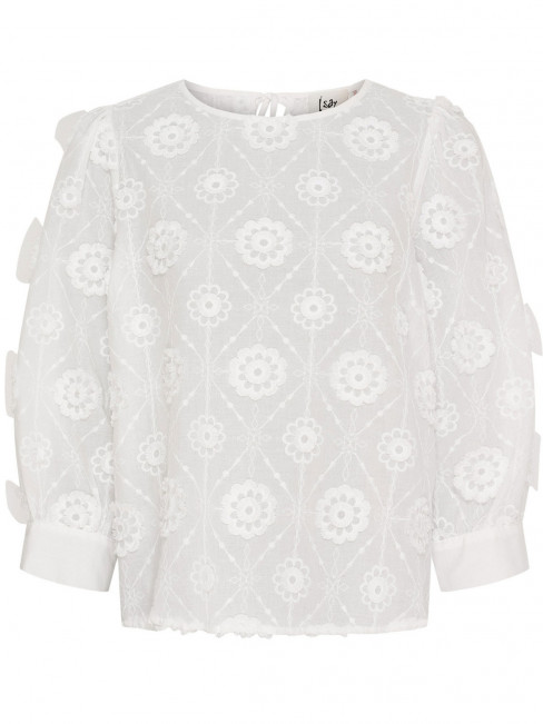 Blus Maggi med broderi vit från Isay 2