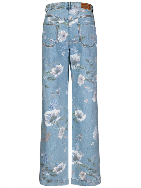 Blommiga Jeans denimblå från Bianca