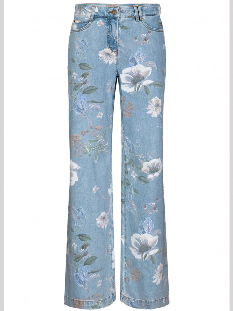 Blommiga Jeans denimblå från Bianca