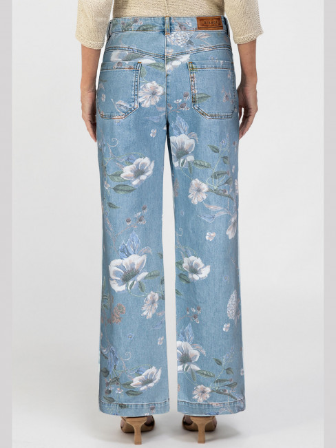 Blommiga Jeans denimblå från Bianca 2