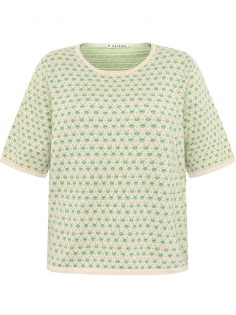 Finstickad tröja Pomme grön från Mansted