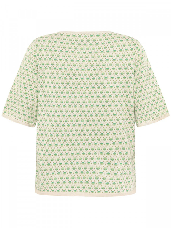 Finstickad tröja Pomme grön från Mansted