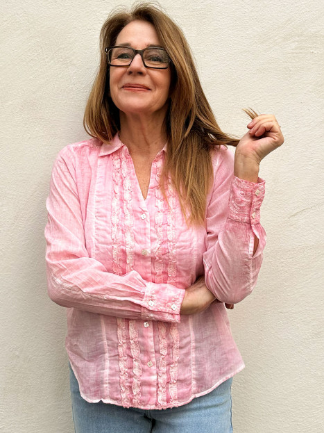 Bomullsblus Devy rosa från Gossip