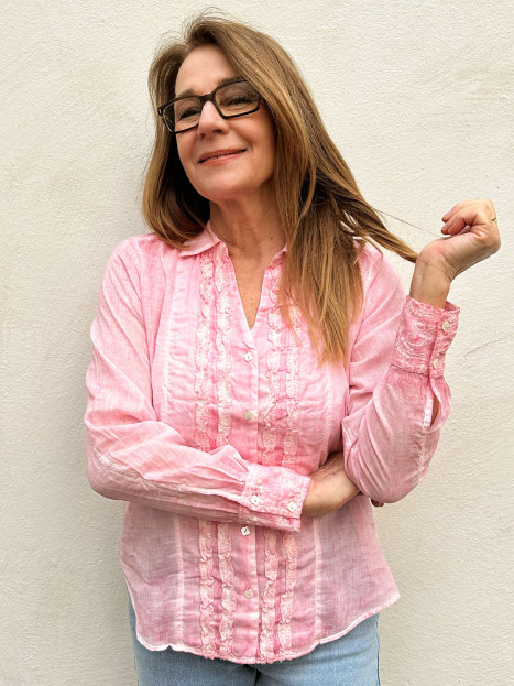 Bomullsblus Devy rosa från Gossip