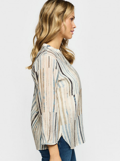 Blus Amoa blue stripe från 2-BIZ