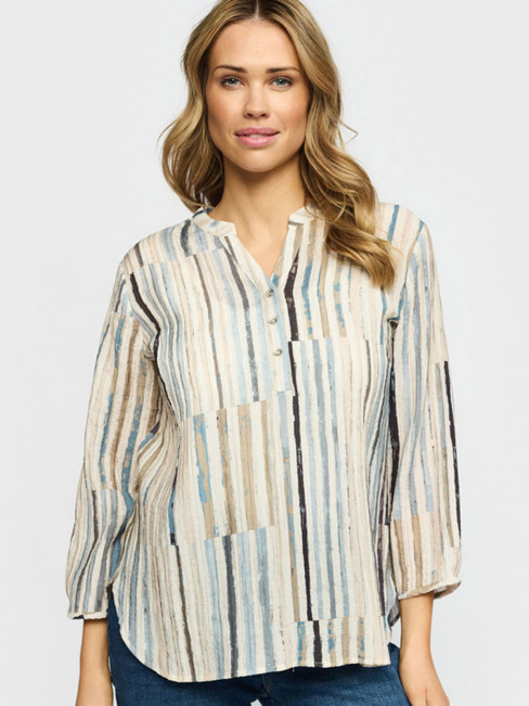 Blus Amoa blue stripe från 2-BIZ