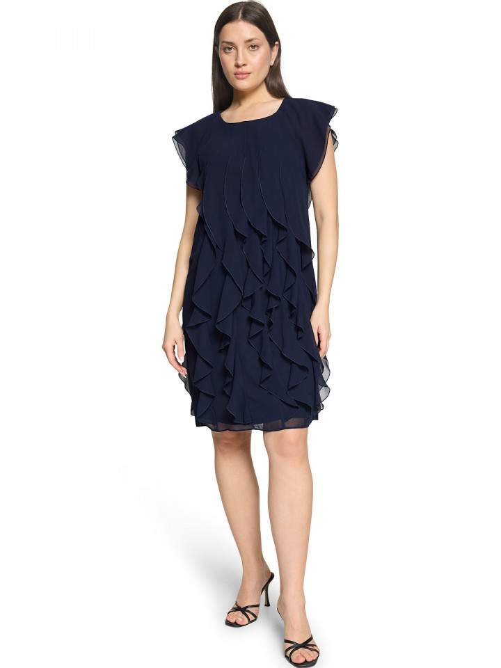 Chiffongklänning marinblå från Vera Mont