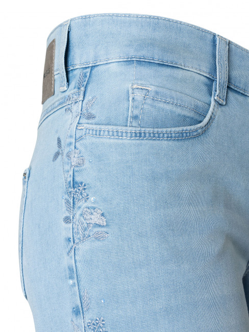 Jeans Dream Wide Crop ljus denim brodyr från Mac 2