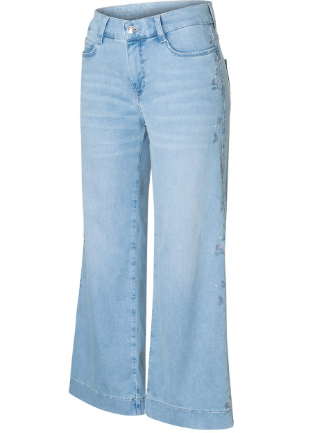 Jeans Dream Wide Crop ljus denim brodyr från Mac