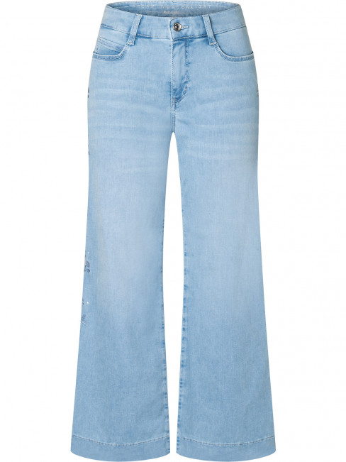 Jeans Dream Wide Crop ljus denim brodyr från Mac
