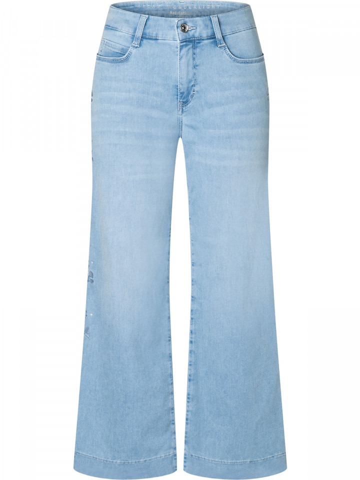 Jeans Dream Wide Crop ljus denim brodyr från Mac