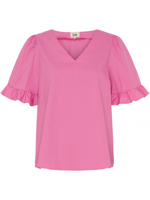Blus Sigga Flounce rosa från Isay