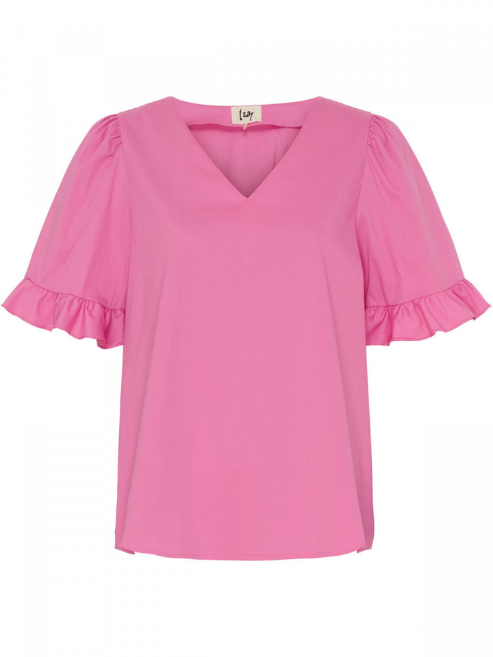 Blus Sigga Flounce rosa från Isay