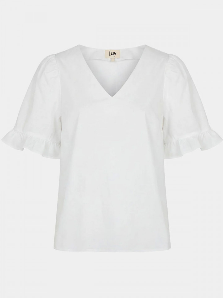 Blus Sigga Flounce vit från Isay