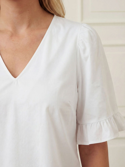 Blus Sigga Flounce vit från Isay 2