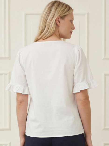 Blus Sigga Flounce vit från Isay