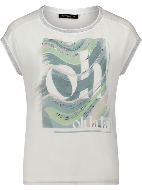 Topp offwhite/grön med stenar från Betty Barclay