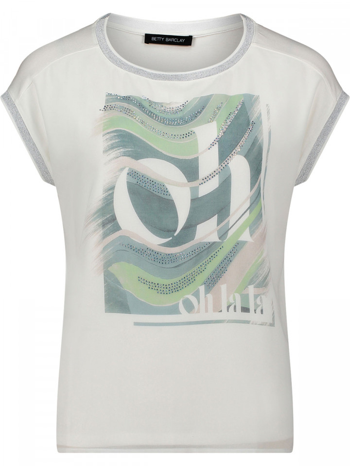 Topp offwhite/grön med stenar från Betty Barclay