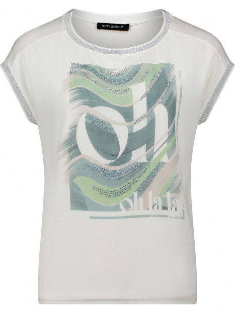 Topp offwhite/grön med stenar från Betty Barclay