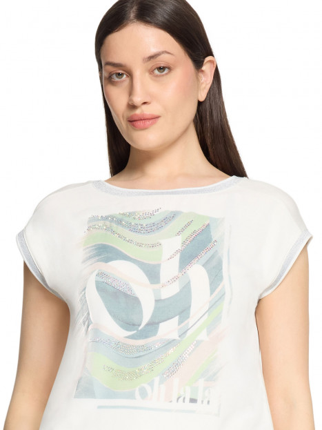 Topp offwhite/grön med stenar från Betty Barclay