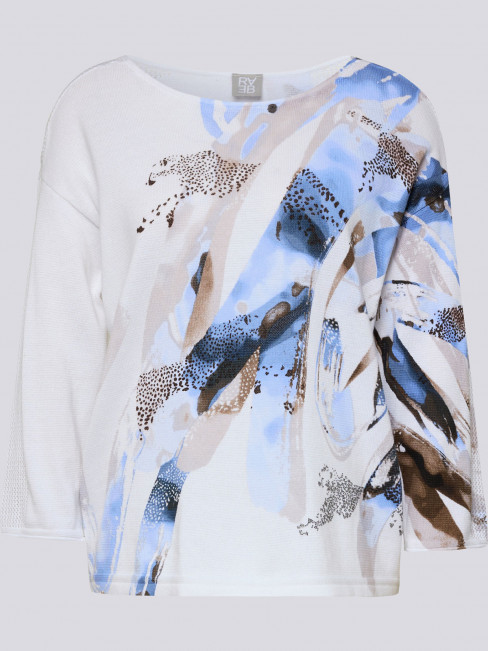 Bomullströja blå/vit från Rabe 2