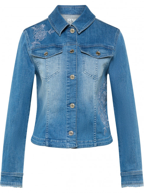 Jeansjacka med brodyr blå från Rabe 2